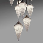 Hannah Alabaster Chandelier, Upscale Chandelier Lighting - fovolighting