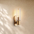 Harlins Clear Glass Wall Sconce - Brass