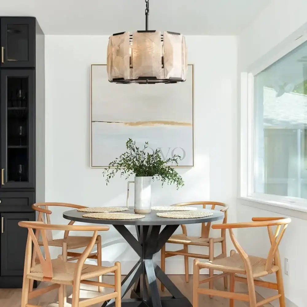 Hartley Alabaster Round Alabaster Chandelier