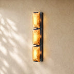 Hartley Alabaster Triple Sconce - Bronze