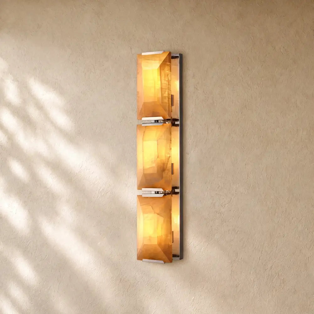 Hartley Alabaster Triple Sconce - Nickel