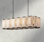 Hartley Calcite Rectangular Chandelier 42", 54", 62", 74" - fovolighting