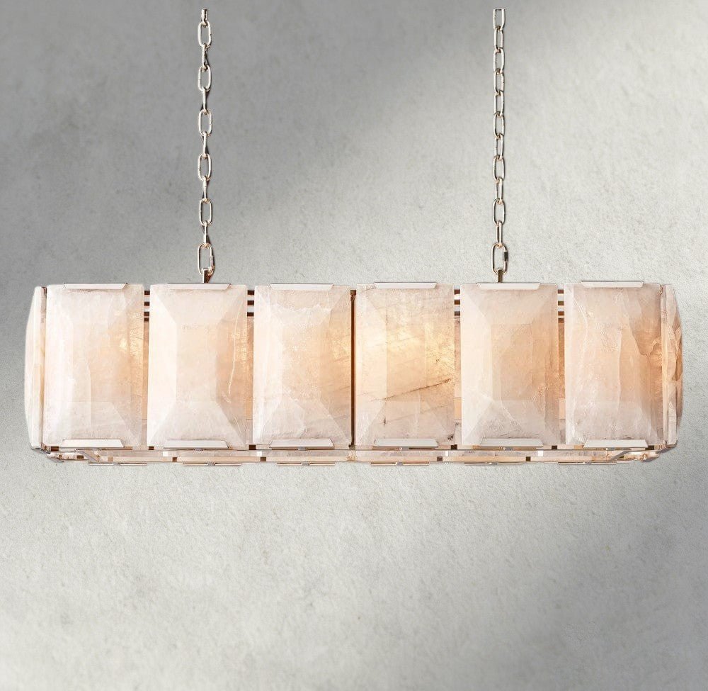 Hartley Calcite Rectangular Chandelier 42", 54", 62", 74" - fovolighting