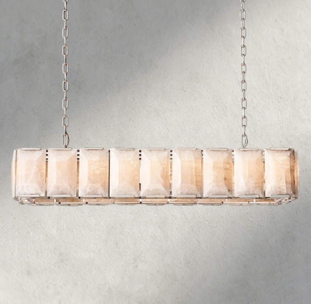 Hartley Calcite Rectangular Chandelier 42", 54", 62", 74" - fovolighting