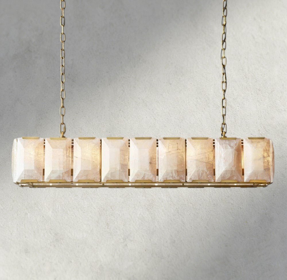 Hartley Calcite Rectangular Chandelier 42", 54", 62", 74" - fovolighting