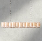 Hartley Calcite Rectangular Chandelier 42", 54", 62", 74" - fovolighting