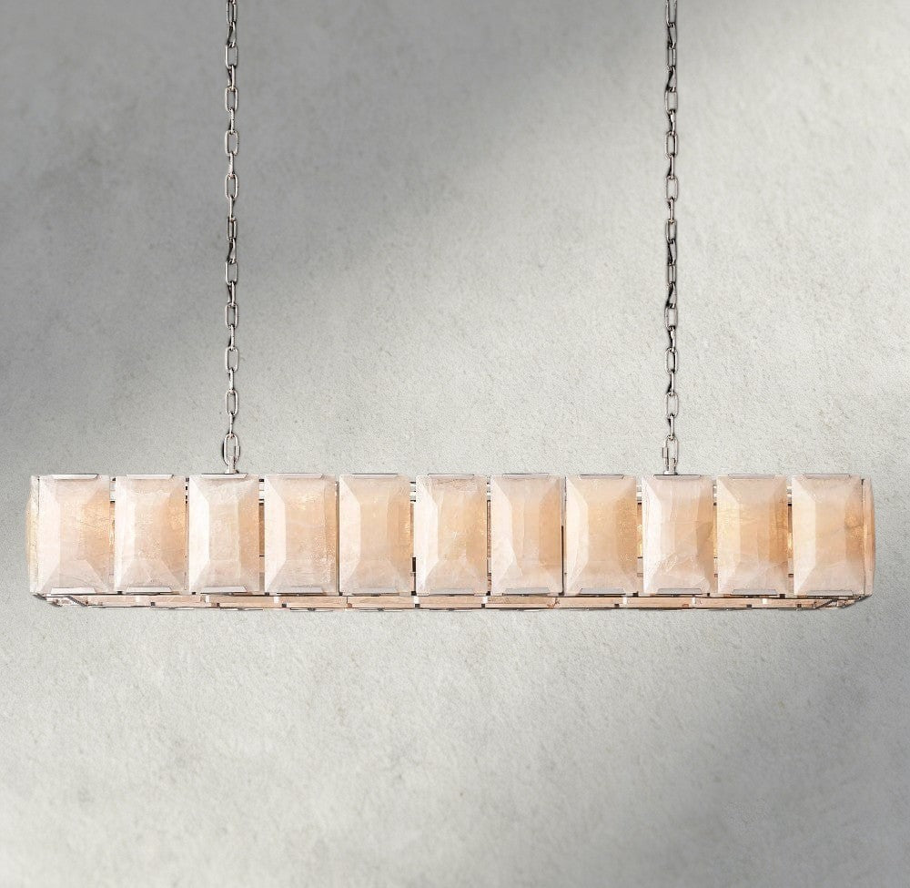 Hartley Calcite Rectangular Chandelier 42", 54", 62", 74" - fovolighting