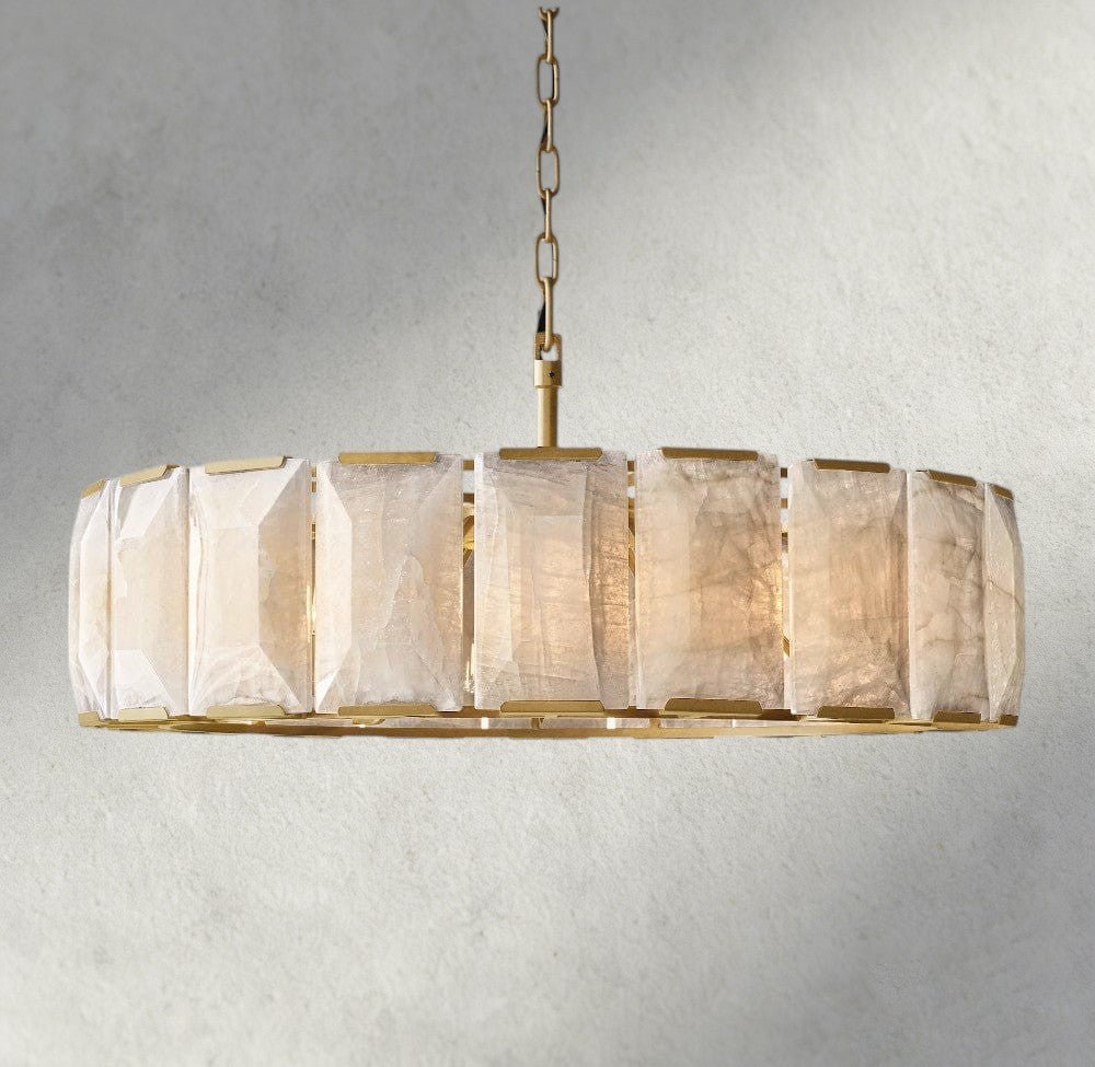 Hartley Calcite Round Chandelier 19", 31", 43", 60" - fovolighting
