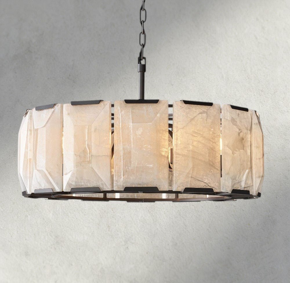 Hartley Calcite Round Chandelier 19", 31", 43", 60" - fovolighting