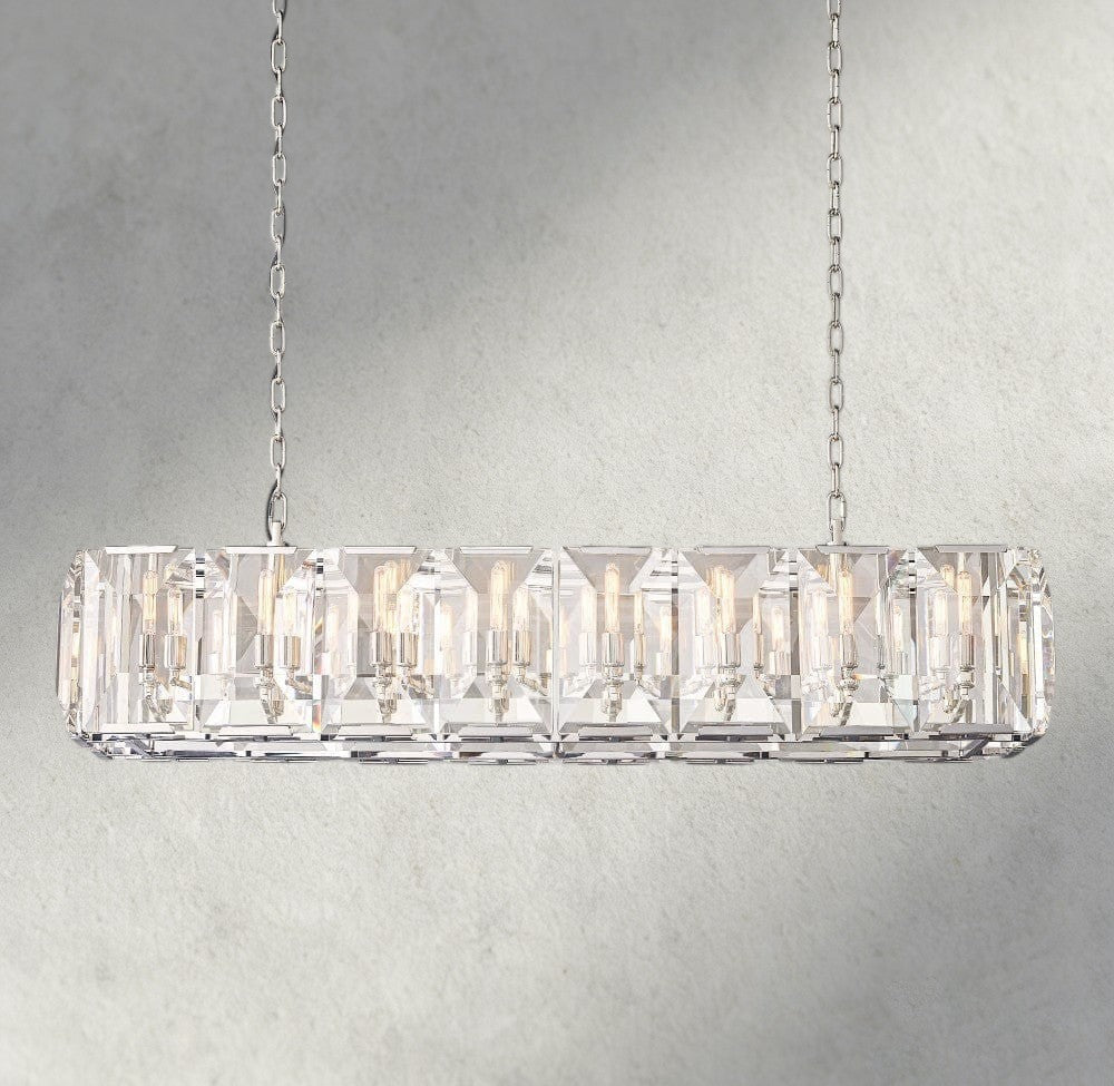 Hartley Crystal Rectangular Chandelier 42", 54", 62", 74" - fovolighting