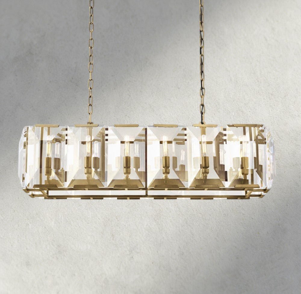 Hartley Crystal Rectangular Chandelier 42", 54", 62", 74" - fovolighting