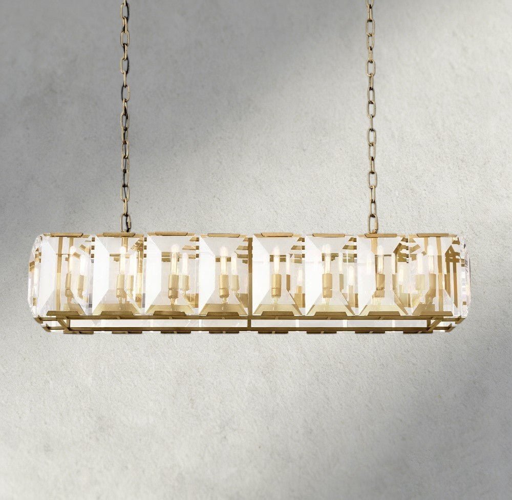 Hartley Crystal Rectangular Chandelier 42", 54", 62", 74" - fovolighting
