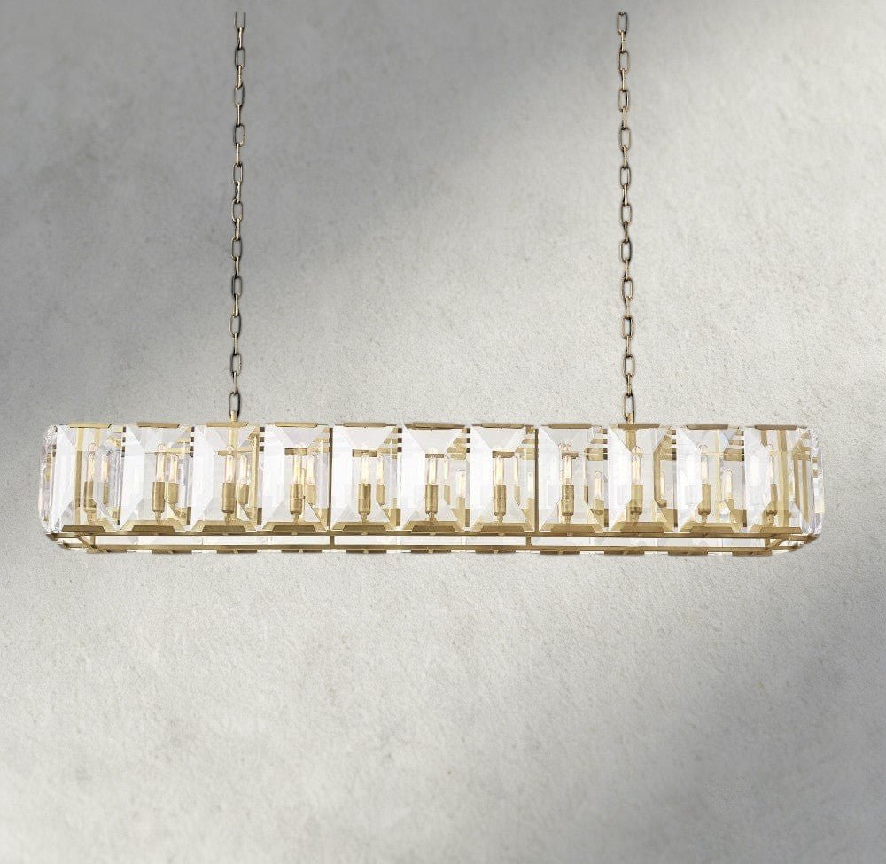 Hartley Crystal Rectangular Chandelier 42", 54", 62", 74" - fovolighting