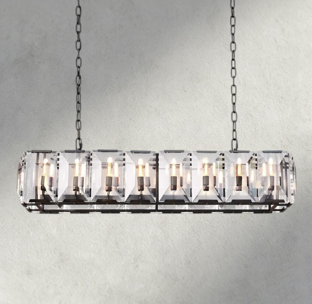 Hartley Crystal Rectangular Chandelier 42", 54", 62", 74" - fovolighting