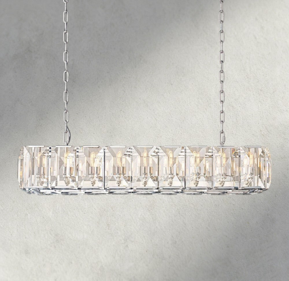 Hartley Crystal Rectangular Chandelier 42", 54", 62", 74" - fovolighting