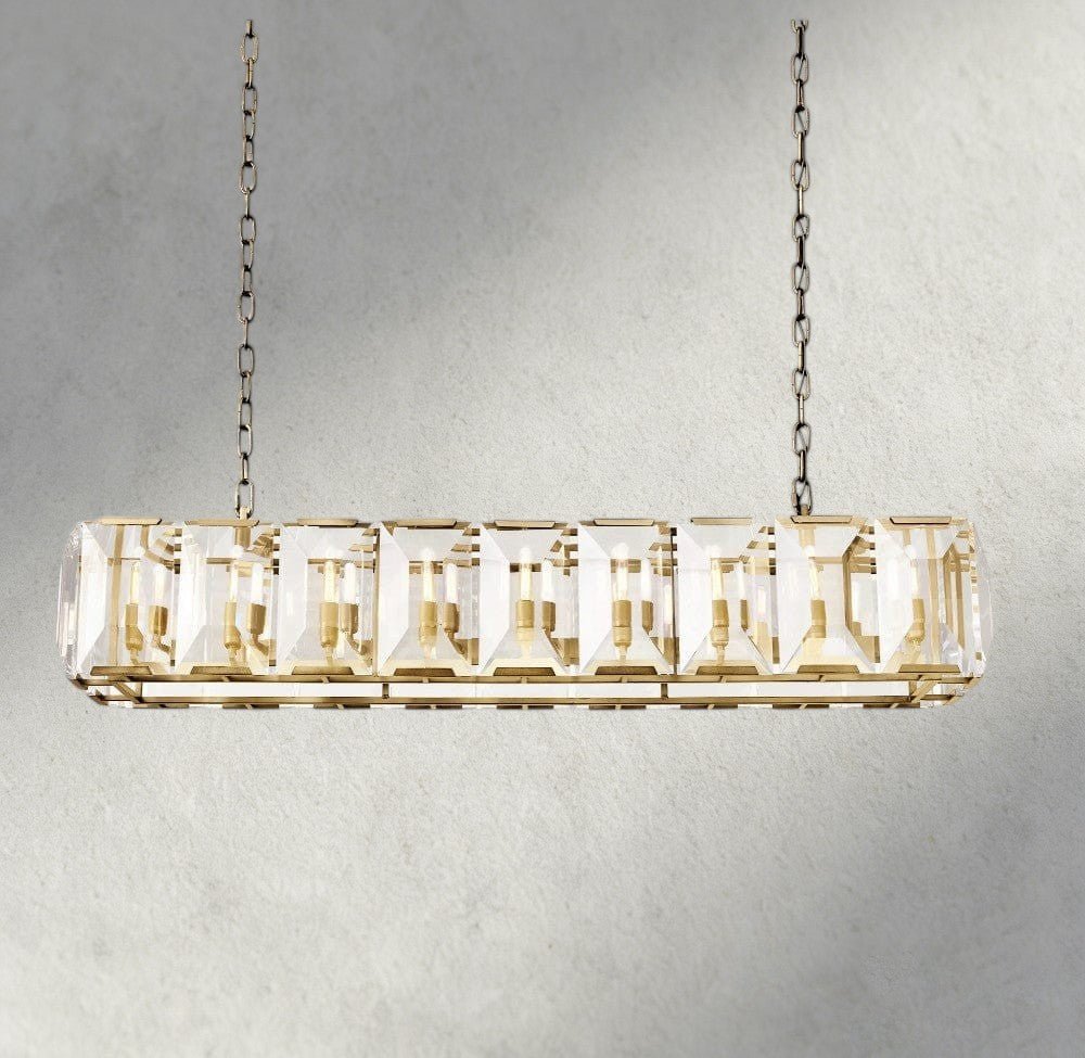 Hartley Crystal Rectangular Chandelier 42", 54", 62", 74" - fovolighting