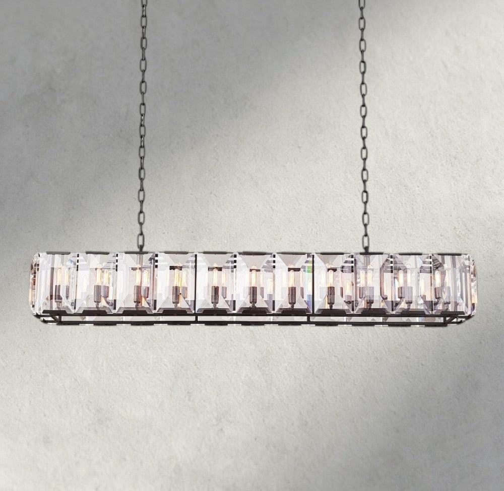 Hartley Crystal Rectangular Chandelier 42", 54", 62", 74" - fovolighting