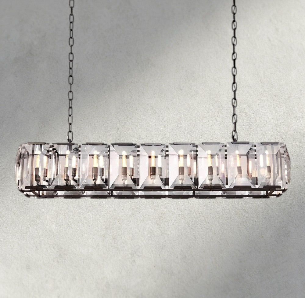 Hartley Crystal Rectangular Chandelier 42", 54", 62", 74" - fovolighting