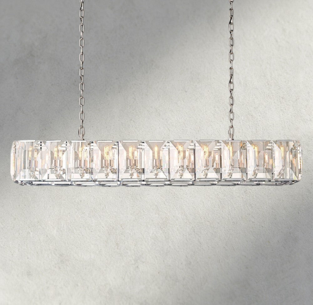Hartley Crystal Rectangular Chandelier 42", 54", 62", 74" - fovolighting