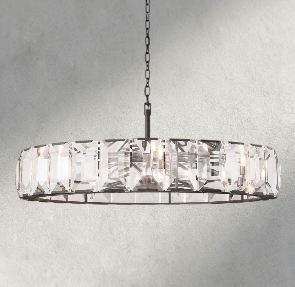 Hartley Crystal Round Chandelier 19", 31", 43", 60" - fovolighting