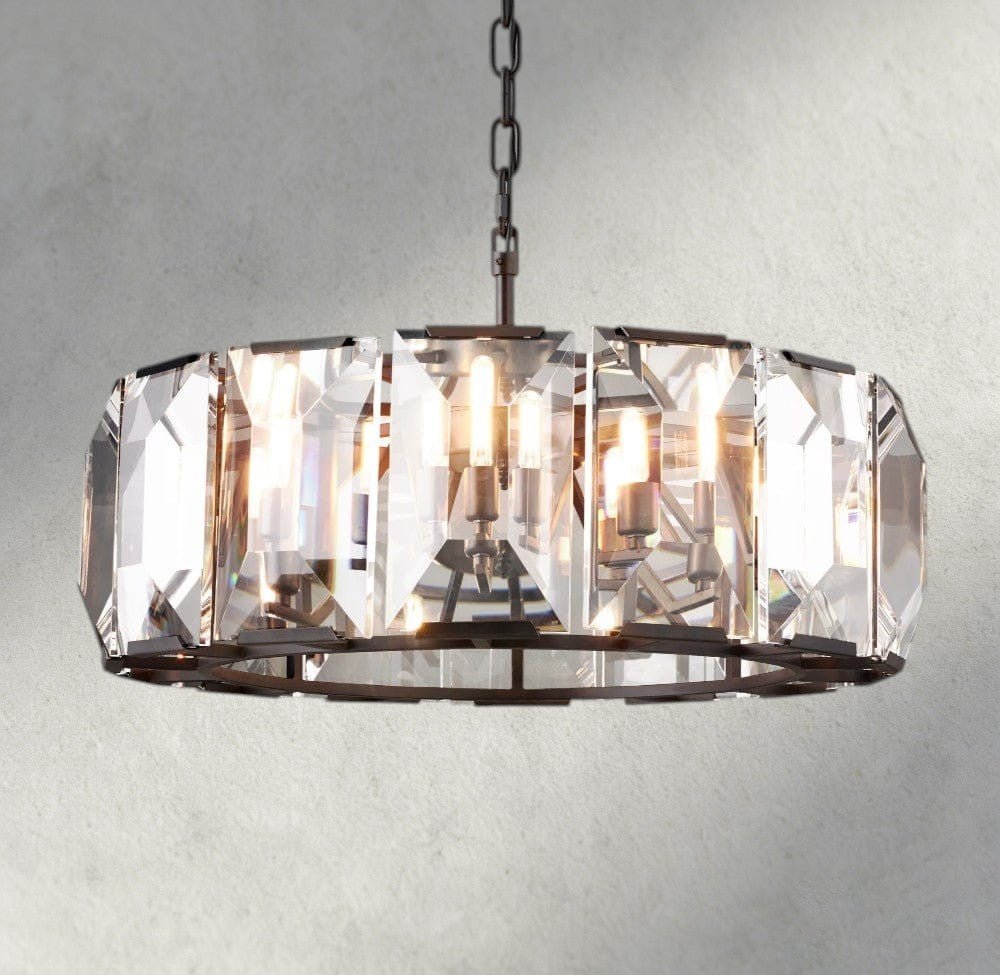 Hartley Crystal Round Chandelier 19", 31", 43", 60" - fovolighting
