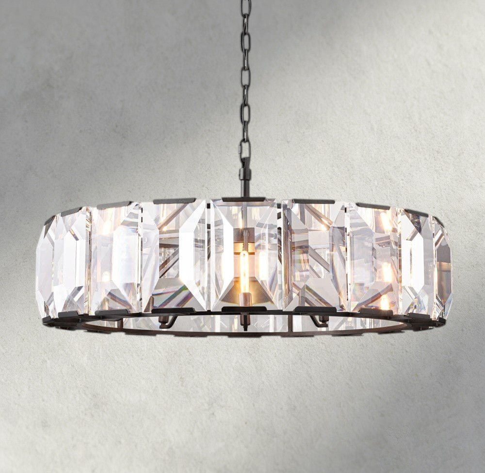 Hartley Crystal Round Chandelier 19", 31", 43", 60" - fovolighting
