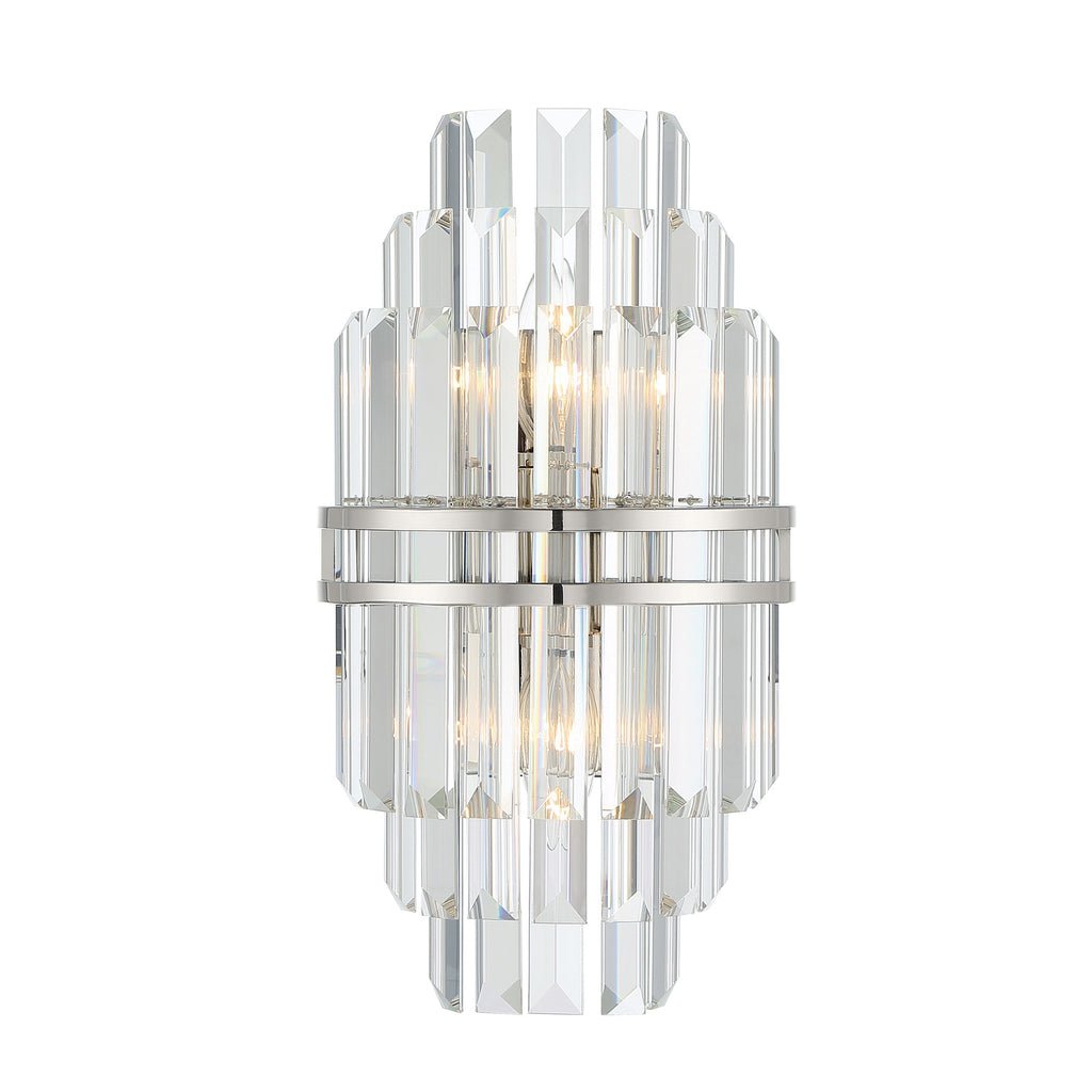 Hayes Crystal 2 Light Wall Sconce - fovolighting