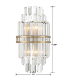 Hayes Crystal 2 Light Wall Sconce - fovolighting