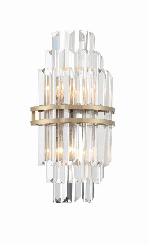 Hayes Crystal 2 Light Wall Sconce - fovolighting