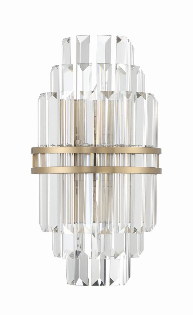 Hayes Crystal 2 Light Wall Sconce - fovolighting