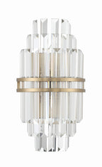 Hayes Crystal 2 Light Wall Sconce - fovolighting