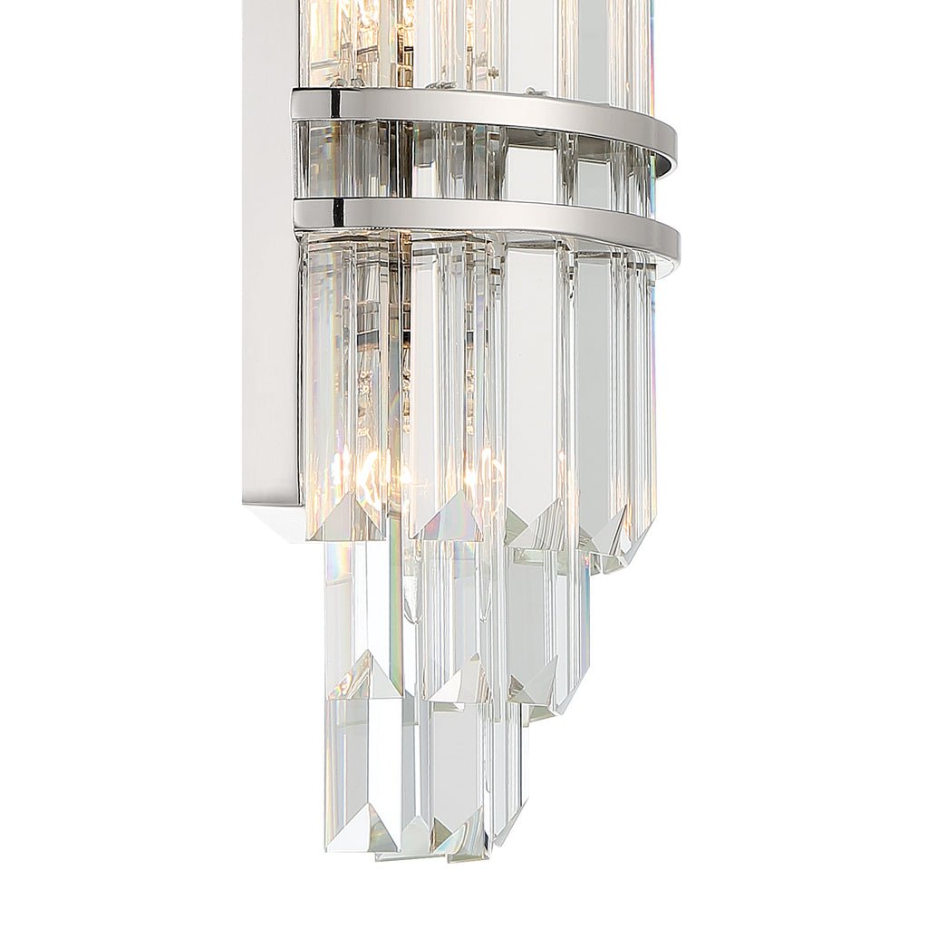 Hayes Crystal 2 Light Wall Sconce - fovolighting