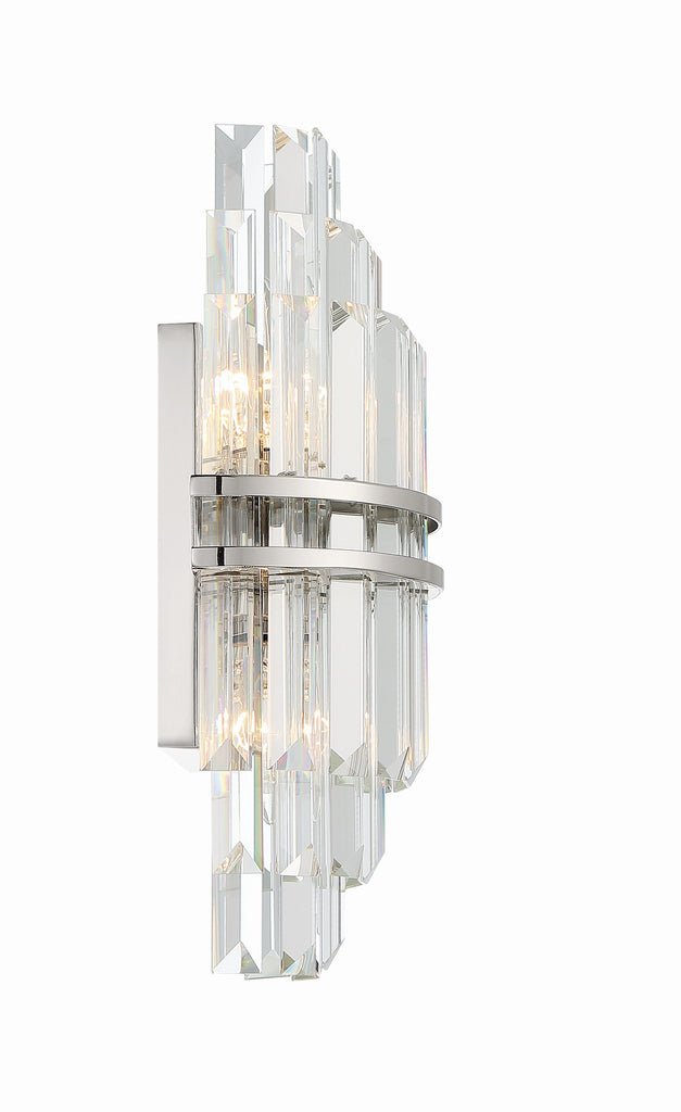 Hayes Crystal 2 Light Wall Sconce - fovolighting