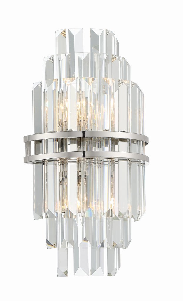 Hayes Crystal 2 Light Wall Sconce - fovolighting
