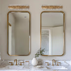 Hayes Crystal 6 Light Bathroom Wall Sconce - fovolighting