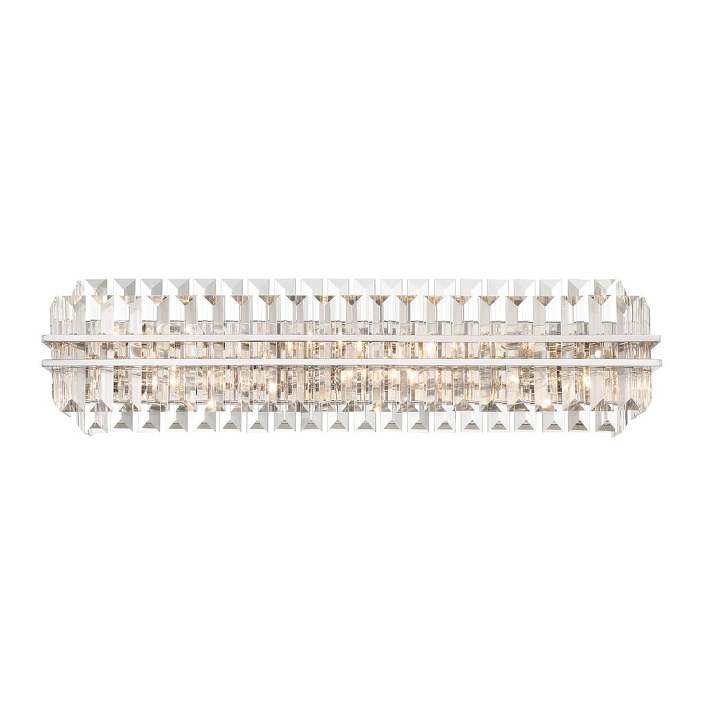 Hayes Crystal 6 Light Bathroom Wall Sconce - fovolighting