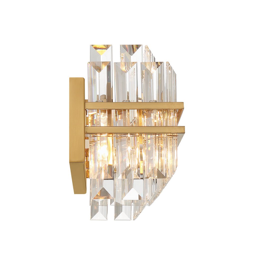 Hayes Crystal 6 Light Bathroom Wall Sconce - fovolighting