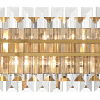 Hayes Crystal 6 Light Bathroom Wall Sconce - fovolighting