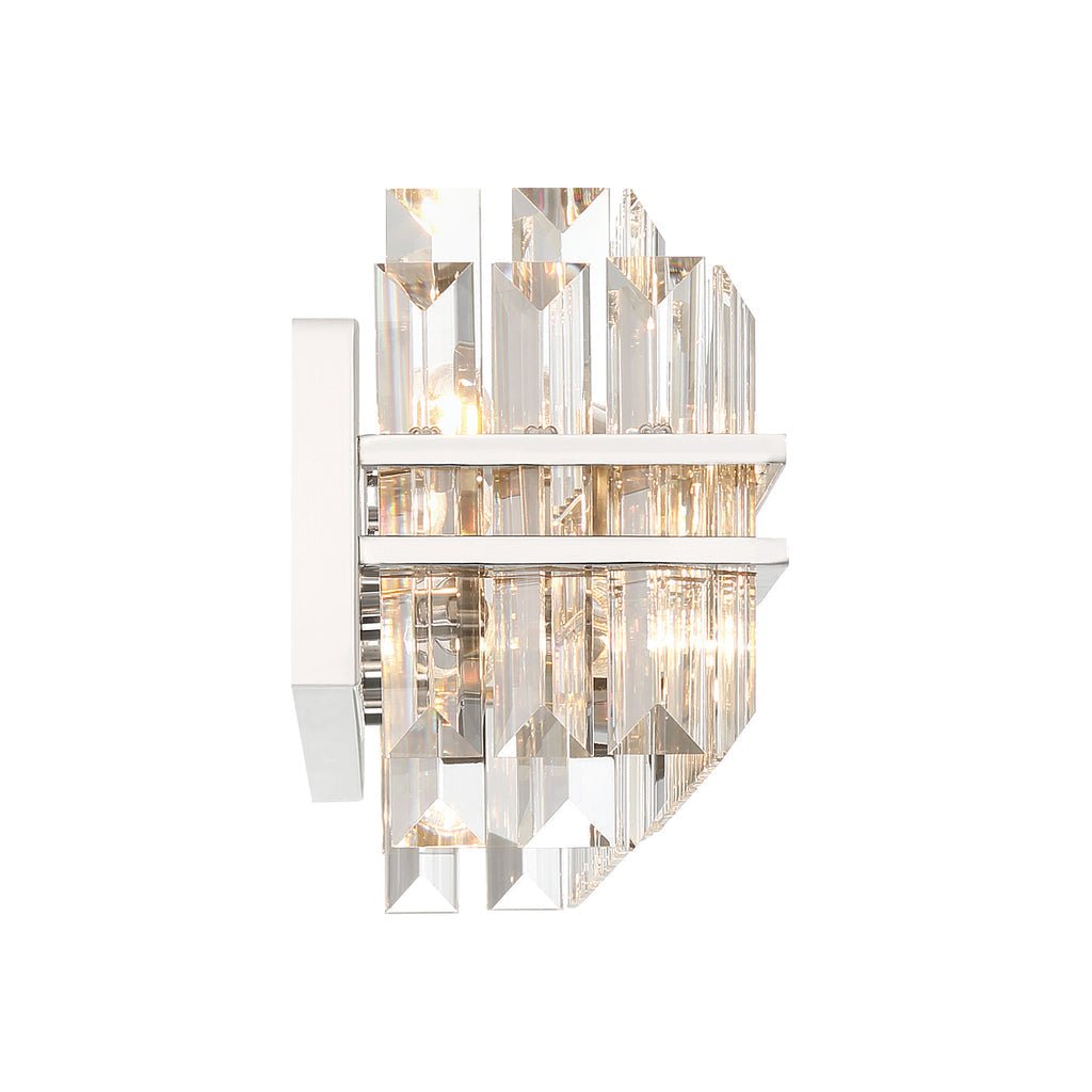 Hayes Crystal 6 Light Bathroom Wall Sconce - fovolighting