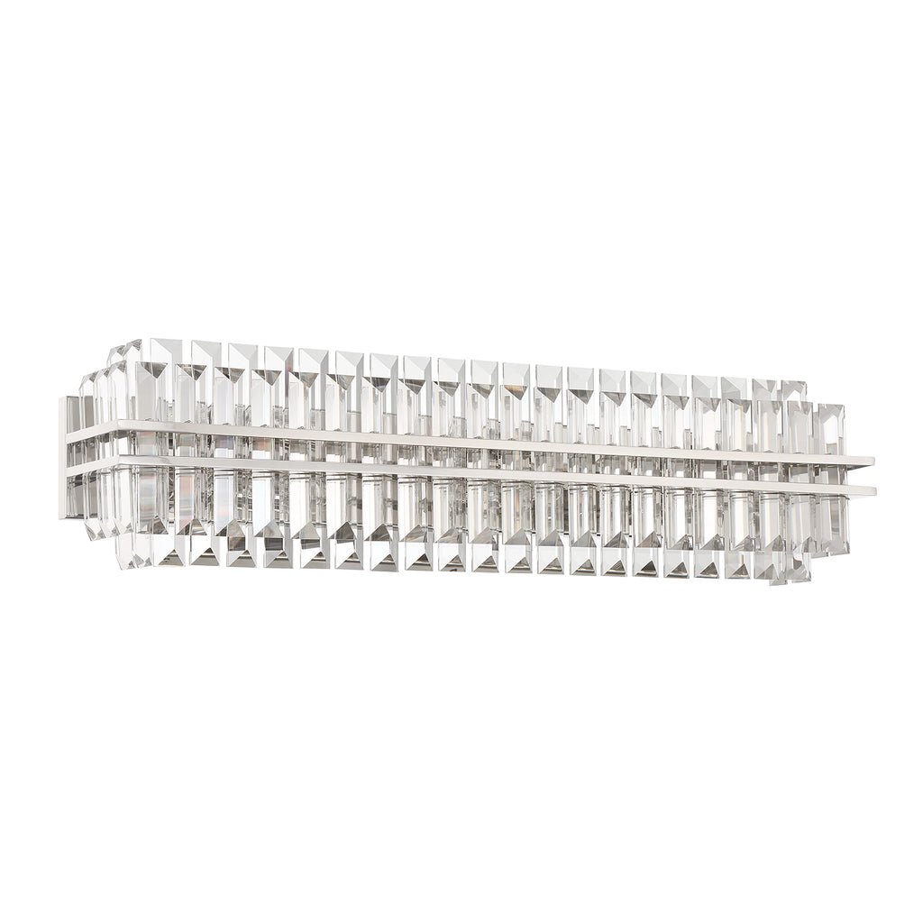 Hayes Crystal 6 Light Bathroom Wall Sconce - fovolighting
