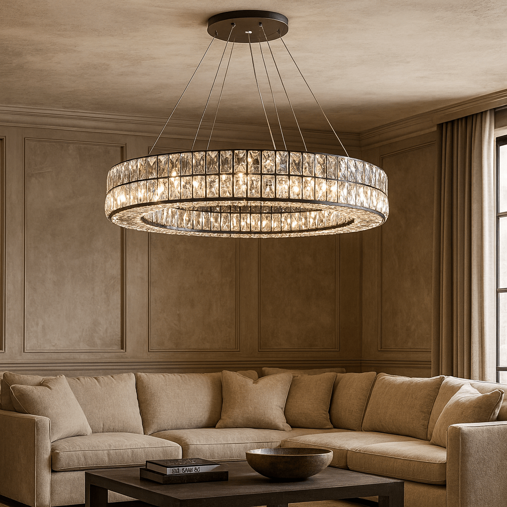 Hutton Crystal Modern Chandelier - fovolighting