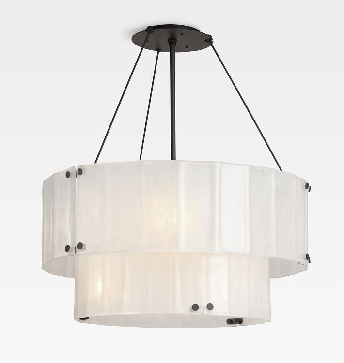 Manor Glass Round Chandelier 2-Tier 32''