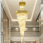 Spiral Crystal Chandelier For Foyer/ Staircase