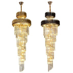 Spiral Crystal Chandelier For Foyer/ Staircase