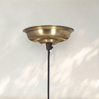 Industrial Pendant Light with Hammered Brass Shade and Adjustable Hanging Length - fovolighting