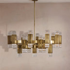 Kennedy Glass Chandelier 32"W - fovolighting