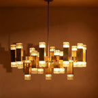 Kennedy Glass Chandelier 32"W - fovolighting
