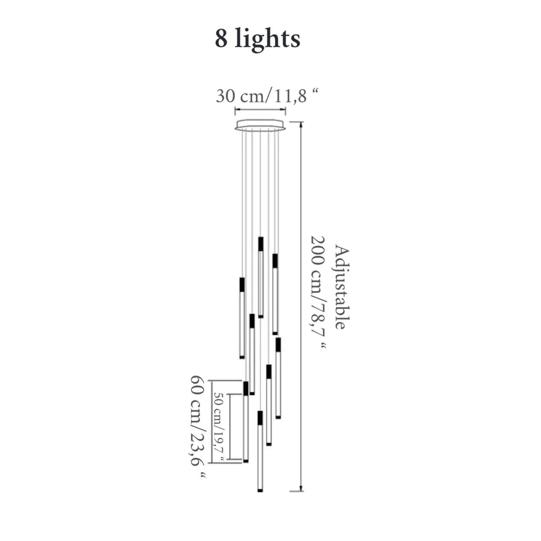 La Barra Staircase Chandelier for Foyer - fovolighting