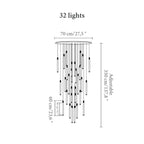 La Barra Staircase Chandelier for Foyer - fovolighting