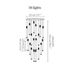 La Barra Staircase Chandelier for Foyer - fovolighting